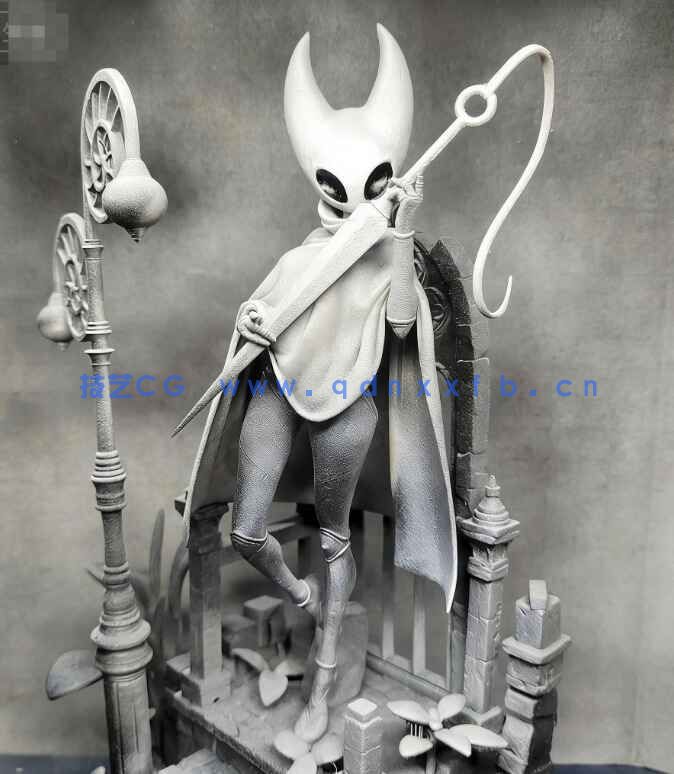 [3D打印人物] 黄蜂女Hornet持剑《空洞骑士》游戏角色雕刻手办3D打印模型(图8)