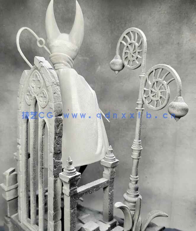 [3D打印人物] 黄蜂女Hornet持剑《空洞骑士》游戏角色雕刻手办3D打印模型(图7)