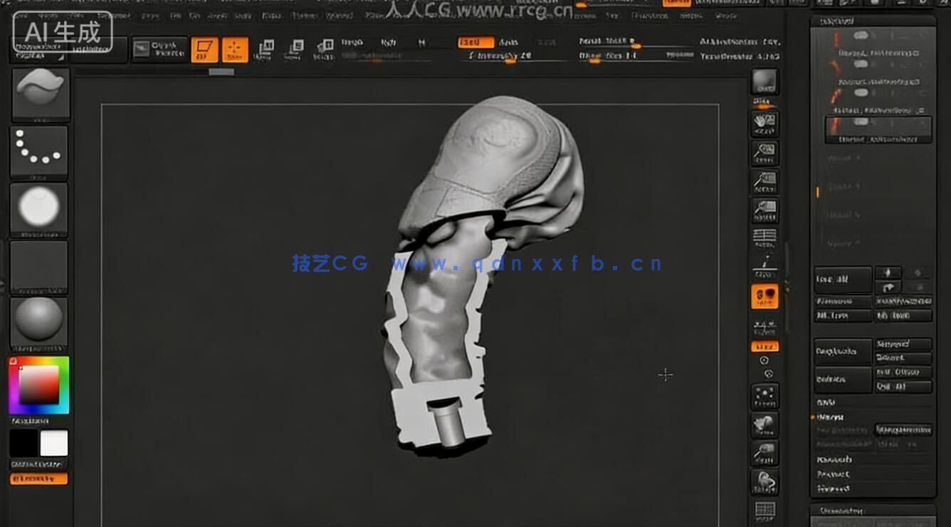 Zbrush雕刻建模3D打印核心技术训练视频教程(图6) Zbrush雕刻建模3D打印核心技术训练视频教程(图6)