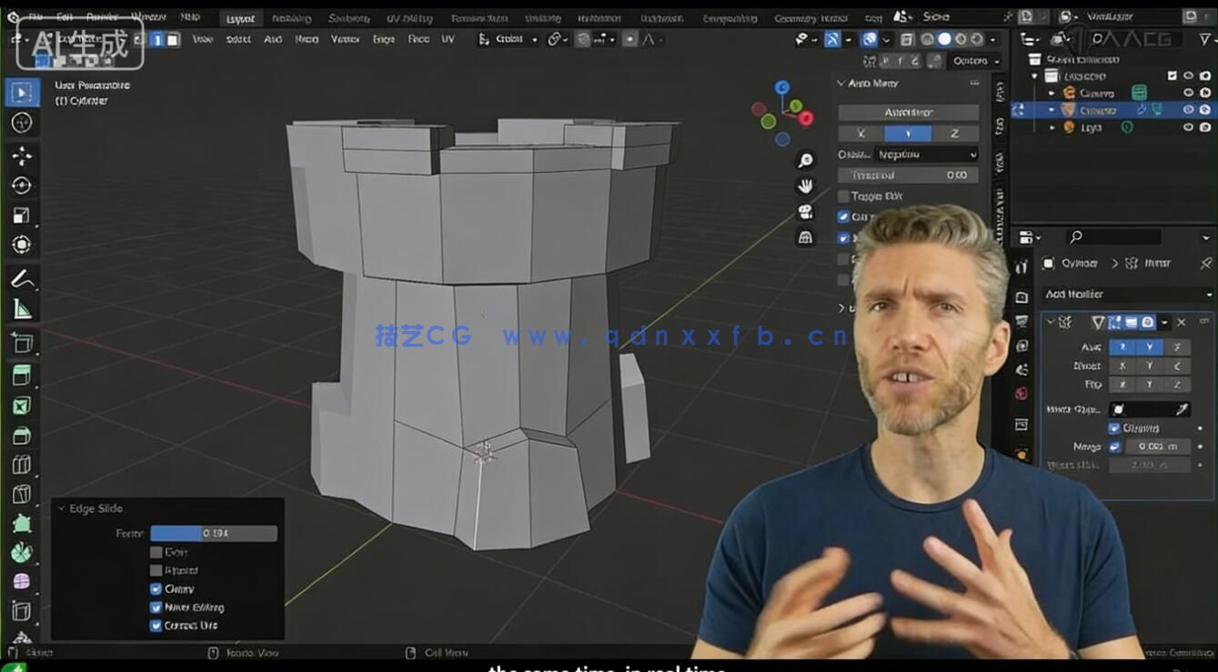 【中文字幕】Blender手绘风格低多边形模型实例制作视频教程(图3) 【中文字幕】Blender手绘风格低多边形模型实例制作视频教程(图3)
