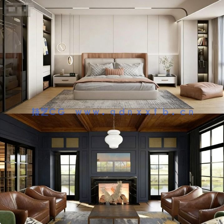 [室内设计] Blender高质量室内家具设计场景3D模型 第九季(图1)