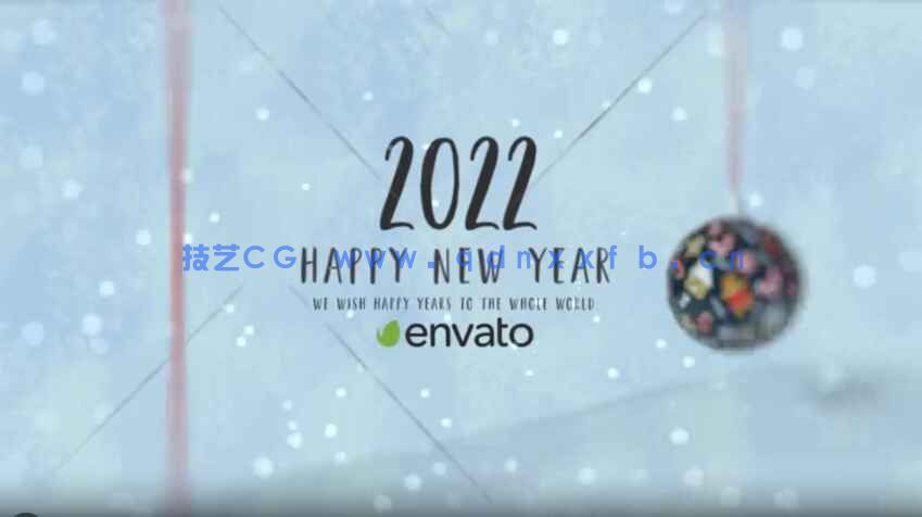 时尚欢快新年主题开场展示动画PR模板(图1)