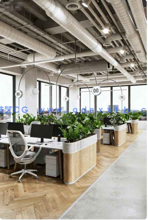 [室内设计] 15组画廊艺术馆办公室等公共室内场景3D模型合集 Evermotion第66季(图5)