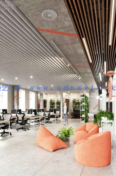 [室内设计] 15组画廊艺术馆办公室等公共室内场景3D模型合集 Evermotion第66季(图6)