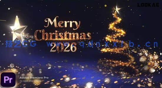 粒子线条生成圣诞树圣诞节快乐节日片头动画(图1) 粒子线条生成圣诞树圣诞节快乐节日片头动画(图1)