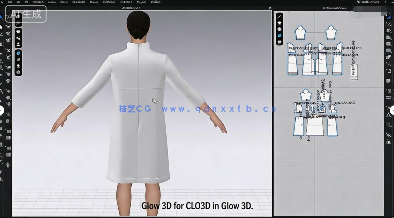 【中文字幕】CLO3D数字服装打版裙子制作视频教程(图1) 【中文字幕】CLO3D数字服装打版裙子制作视频教程(图1)
