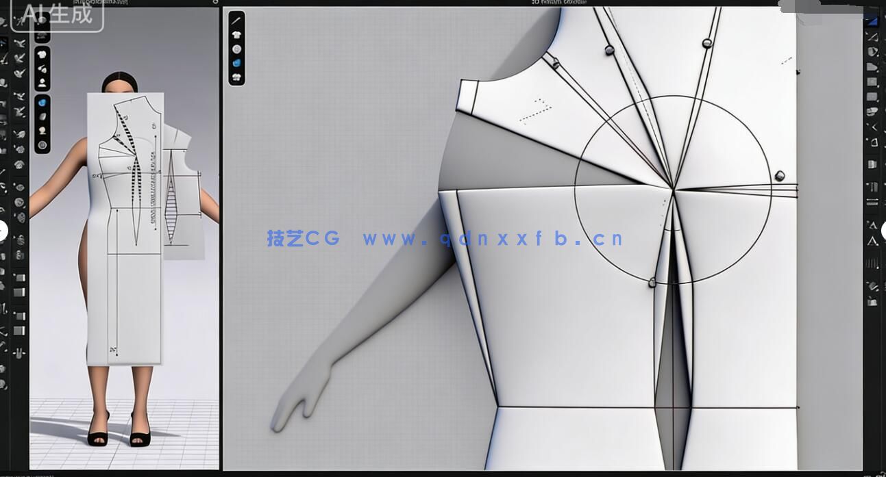 【中文字幕】CLO3D数字服装打版裙子制作视频教程(图3) 【中文字幕】CLO3D数字服装打版裙子制作视频教程(图3)