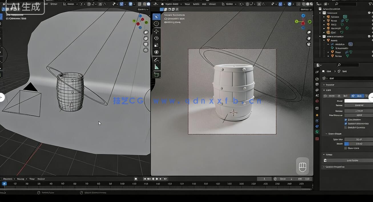 【中文字幕】Blender 3A级游戏熔岩战斧武器完整制作流程视频教程(图6) 【中文字幕】Blender 3A级游戏熔岩战斧武器完整制作流程视频教程(图6)