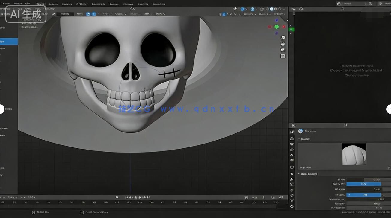 【中文字幕】Blender海盗路飞动漫角色雕刻手办制作流程视频教程(图6) 【中文字幕】Blender海盗路飞动漫角色雕刻手办制作流程视频教程(图6)