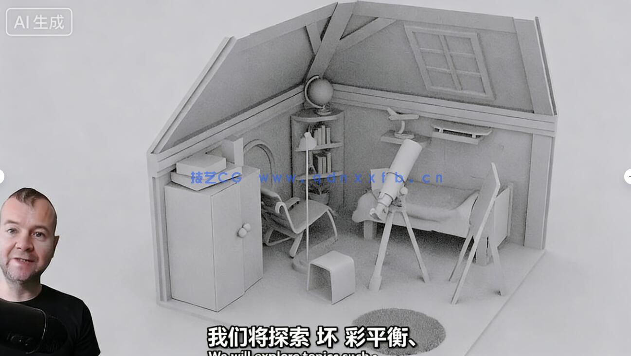 【中文字幕】Blender等距视角房间设计艺术实战训练视频教程(图3) 【中文字幕】Blender等距视角房间设计艺术实战训练视频教程(图3)