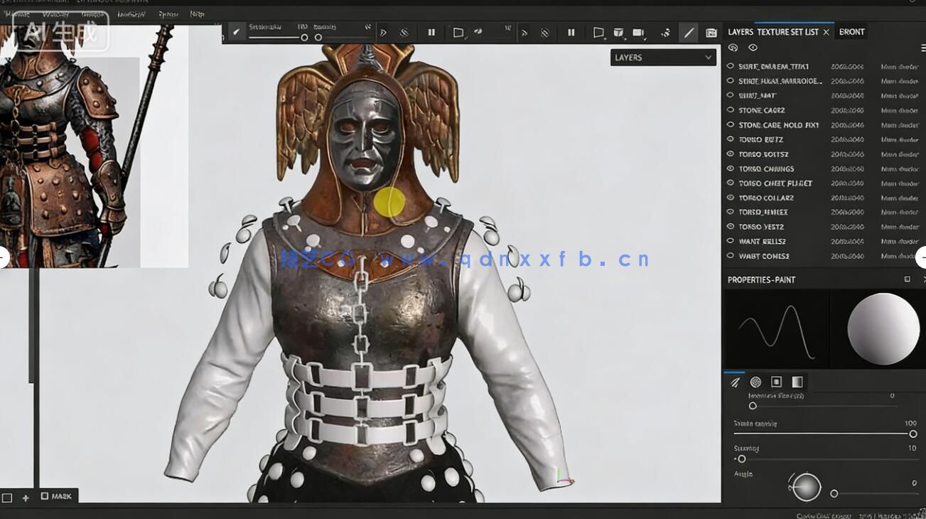 【中文字幕】ZBrush 3A级神话游戏角色硬表面雕刻建模全流程视频(图7) 【中文字幕】ZBrush 3A级神话游戏角色硬表面雕刻建模全流程视频(图7)