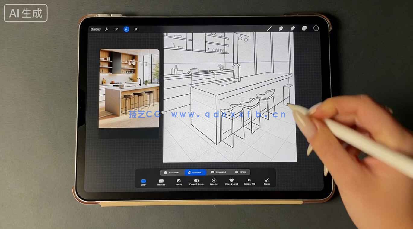 Procreate室内设计手绘设计零基础入门训练视频教程(图2) Procreate室内设计手绘设计零基础入门训练视频教程(图2)