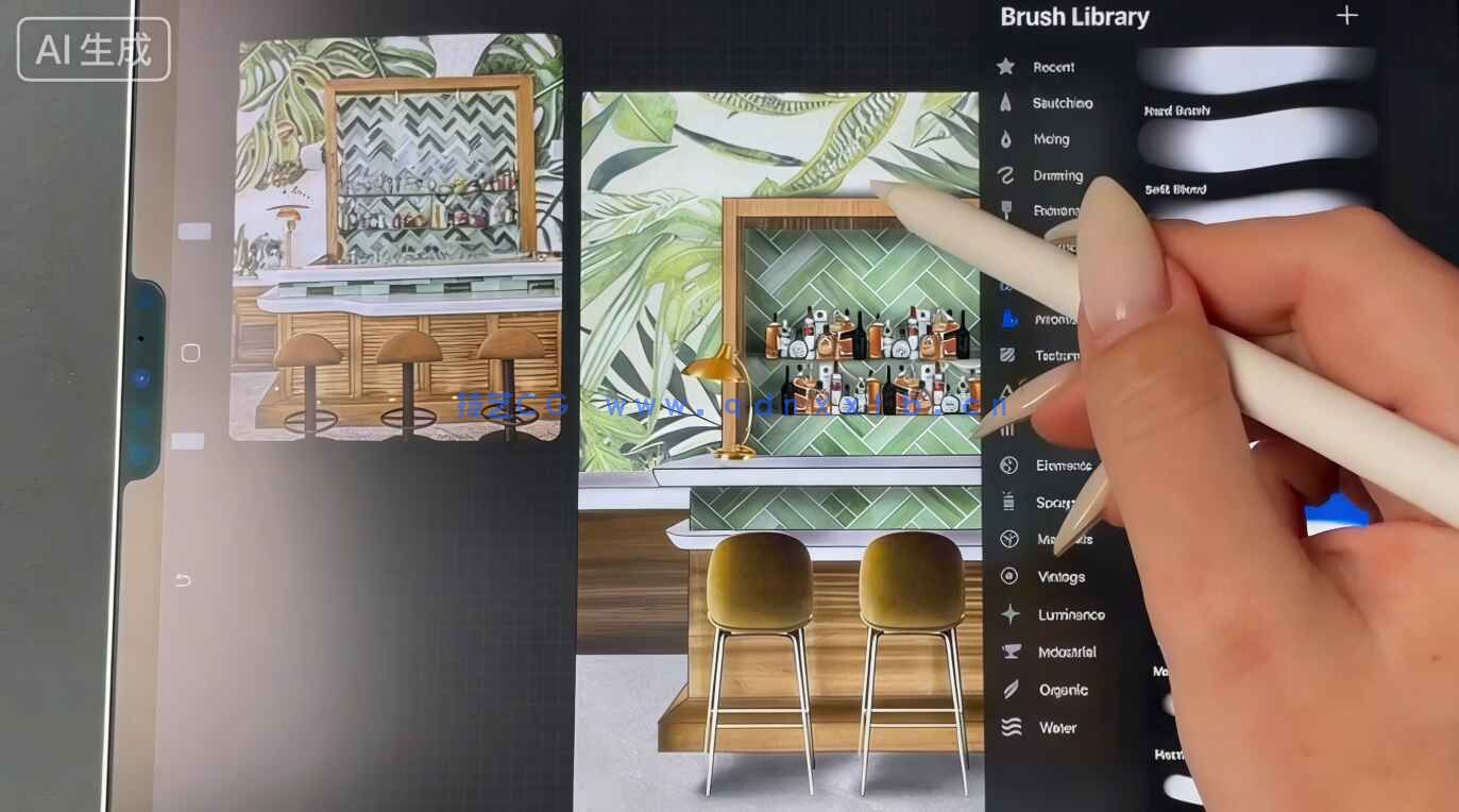 Procreate室内设计手绘设计零基础入门训练视频教程(图6) Procreate室内设计手绘设计零基础入门训练视频教程(图6)