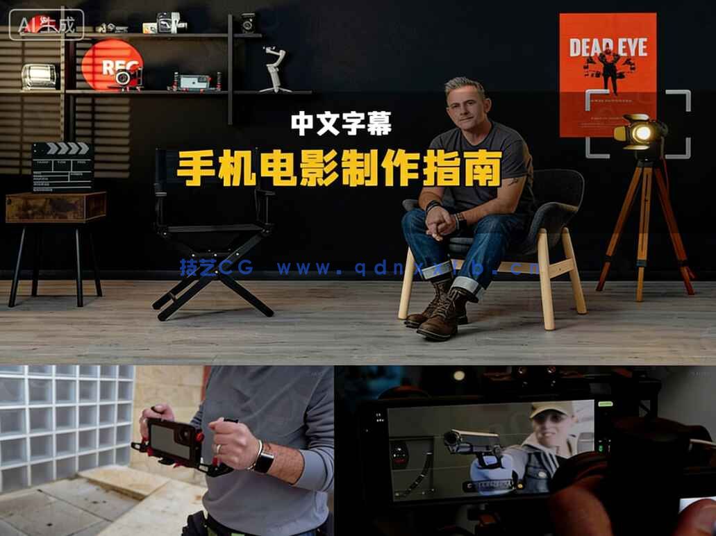 【中文字幕】手机电影制作从前期策划拍摄到后期剪辑入门指南视频教程(图1) 【中文字幕】手机电影制作从前期策划拍摄到后期剪辑入门指南视频教程(图1)