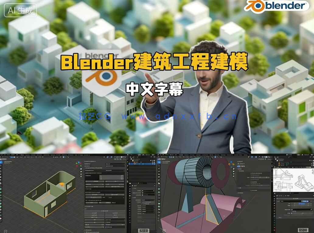 【中文字幕】Blender建筑工程与3D打印精准建模视频教程