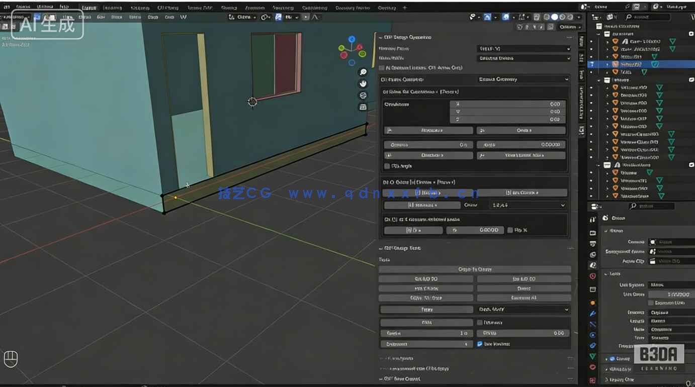 【中文字幕】Blender建筑工程与3D打印精准建模视频教程(图5) 【中文字幕】Blender建筑工程与3D打印精准建模视频教程(图5)