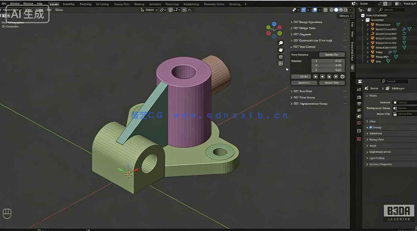 【中文字幕】Blender建筑工程与3D打印精准建模视频教程(图6) 【中文字幕】Blender建筑工程与3D打印精准建模视频教程(图6)