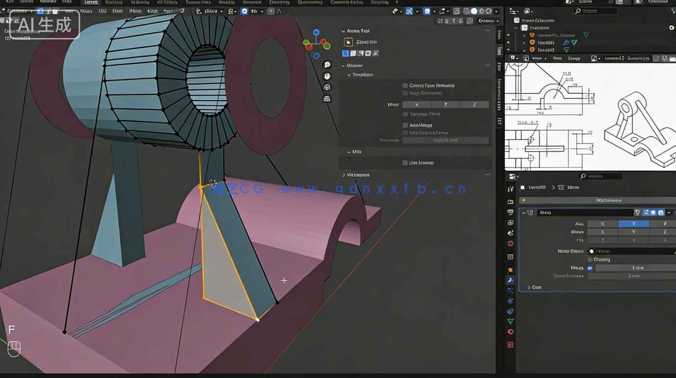 【中文字幕】Blender建筑工程与3D打印精准建模视频教程(图7) 【中文字幕】Blender建筑工程与3D打印精准建模视频教程(图7)