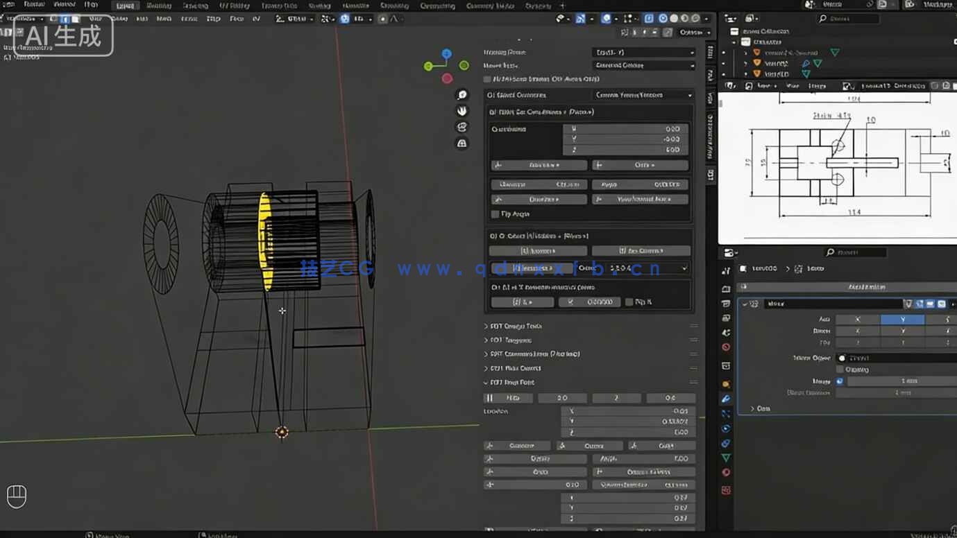 【中文字幕】Blender建筑工程与3D打印精准建模视频教程(图8) 【中文字幕】Blender建筑工程与3D打印精准建模视频教程(图8)