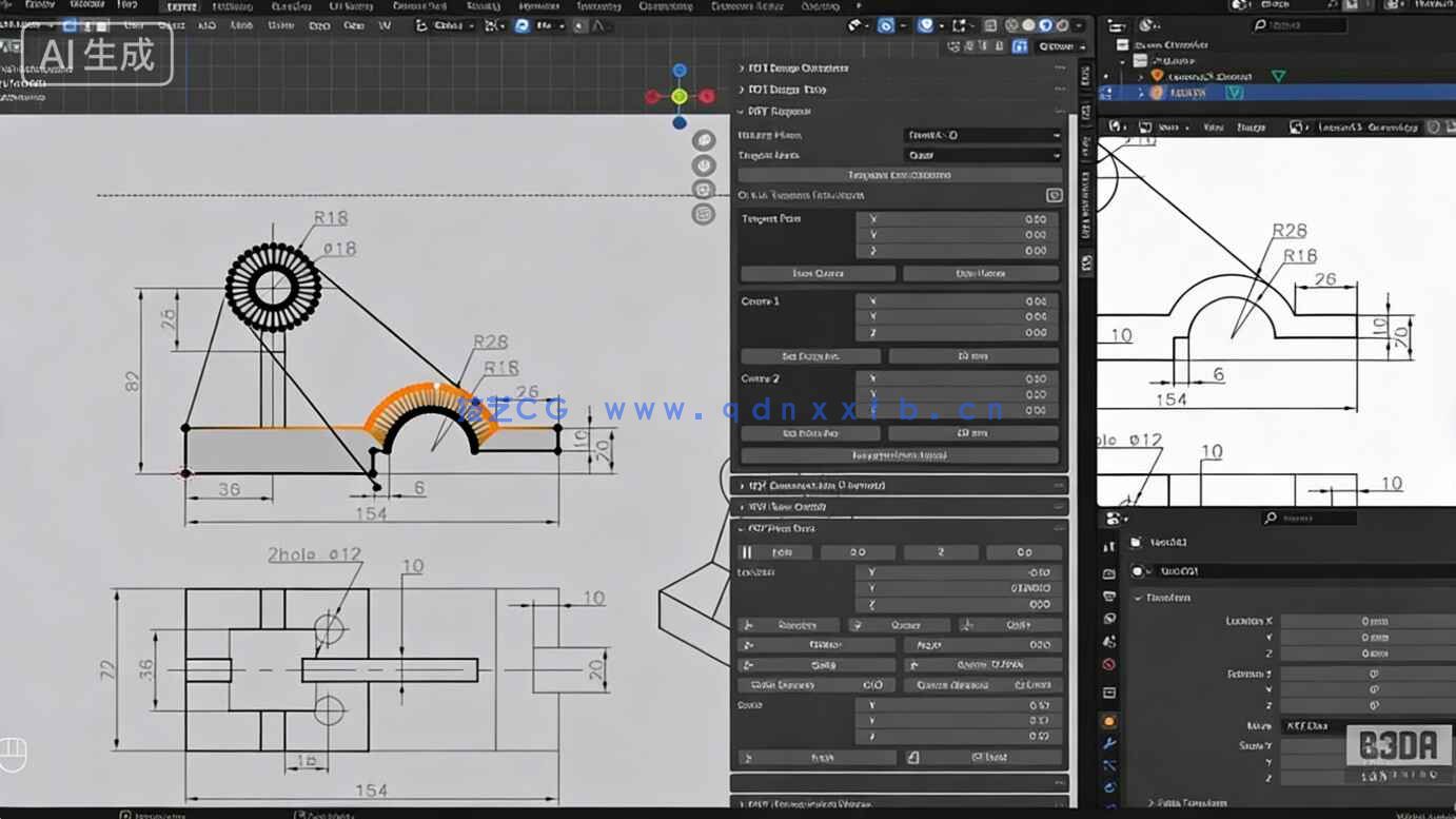 【中文字幕】Blender建筑工程与3D打印精准建模视频教程(图9) 【中文字幕】Blender建筑工程与3D打印精准建模视频教程(图9)