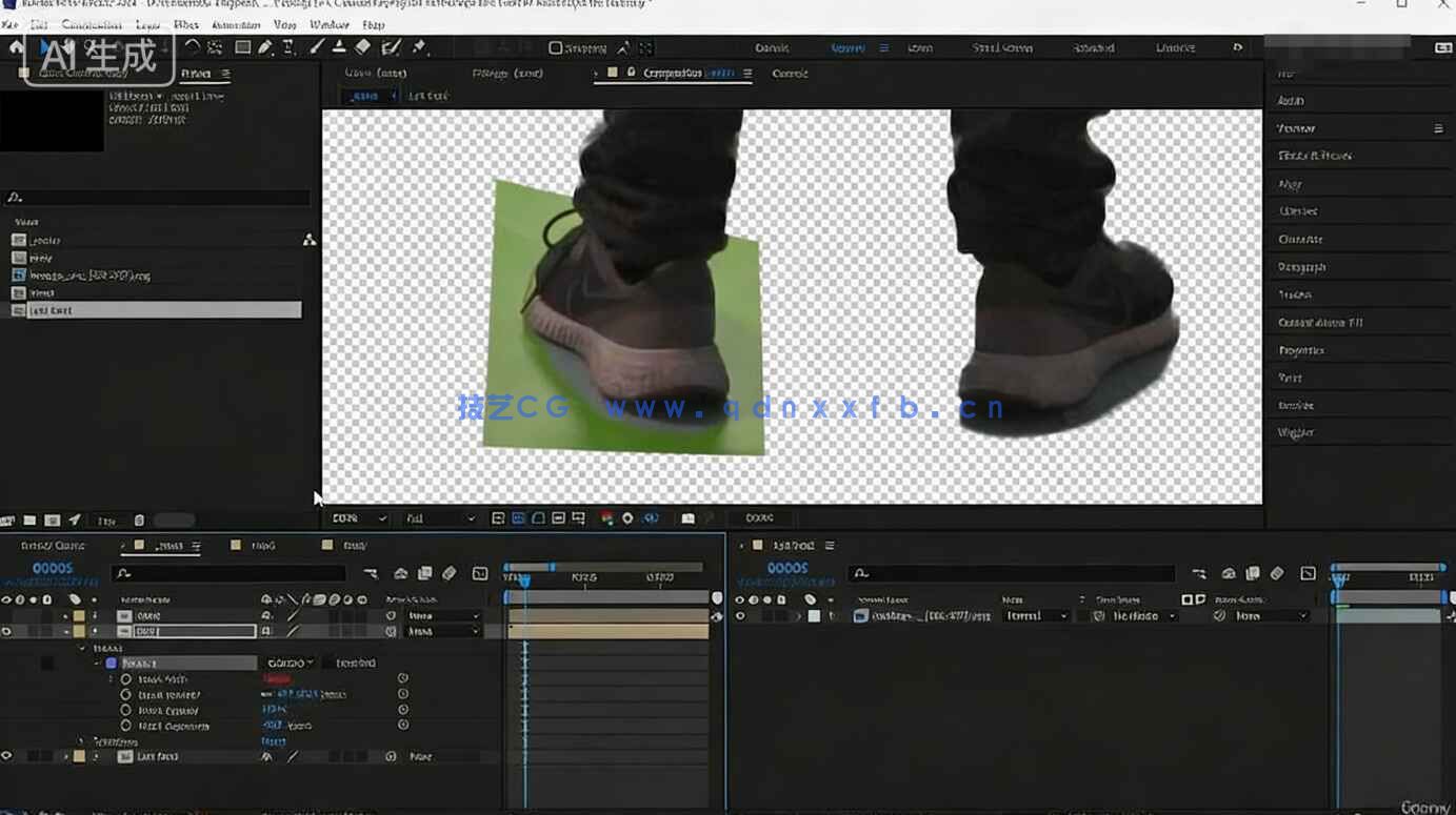 【中文字幕】Blender与AE绿幕实拍素材无缝融合3D场景技术视频教程(图7) 【中文字幕】Blender与AE绿幕实拍素材无缝融合3D场景技术视频教程(图7)