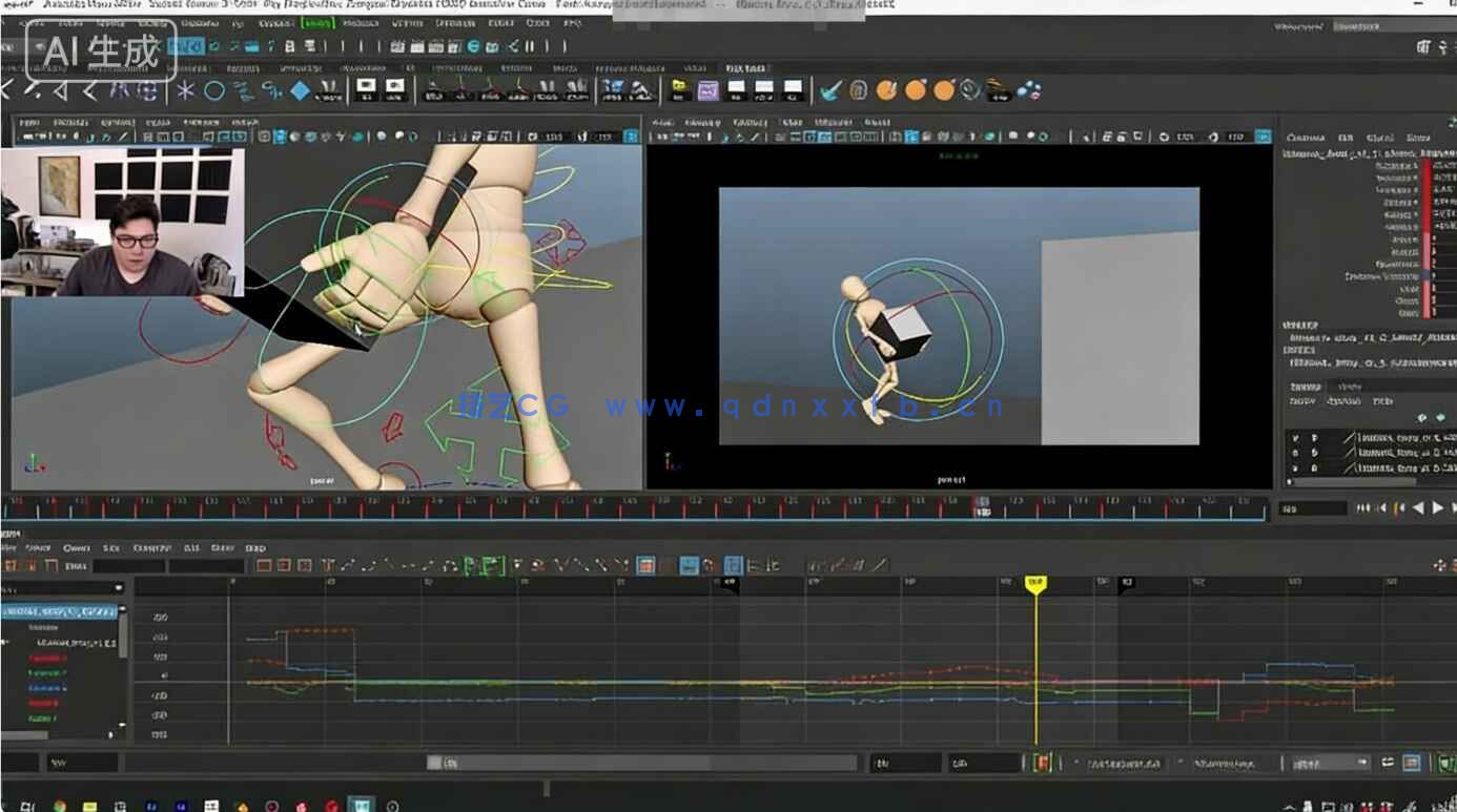 Maya角色骨骼3D动画从入门到精通视频教程(图3) Maya角色骨骼3D动画从入门到精通视频教程(图3)