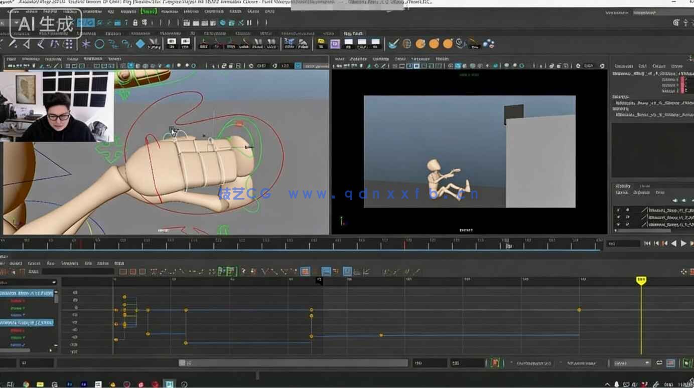 Maya角色骨骼3D动画从入门到精通视频教程(图6) Maya角色骨骼3D动画从入门到精通视频教程(图6)