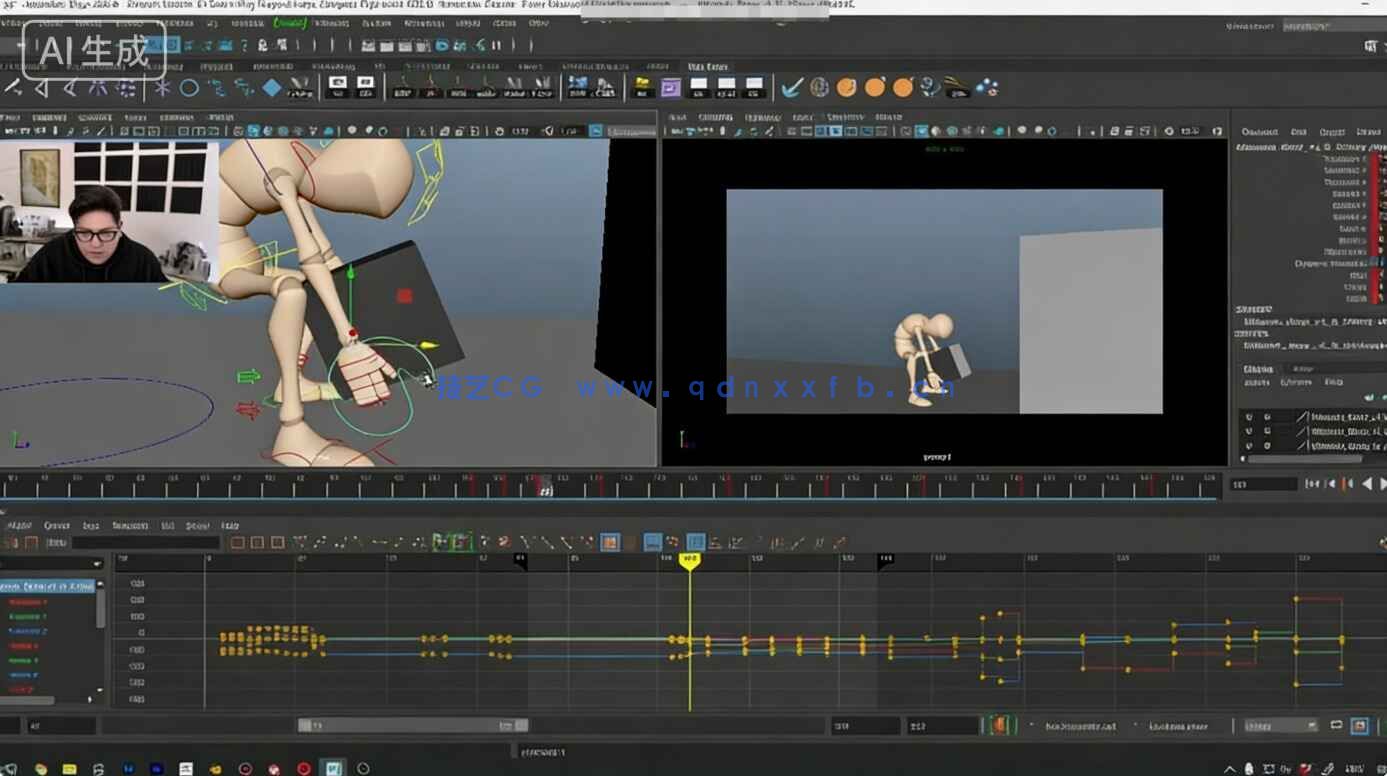 Maya角色骨骼3D动画从入门到精通视频教程(图2) Maya角色骨骼3D动画从入门到精通视频教程(图2)