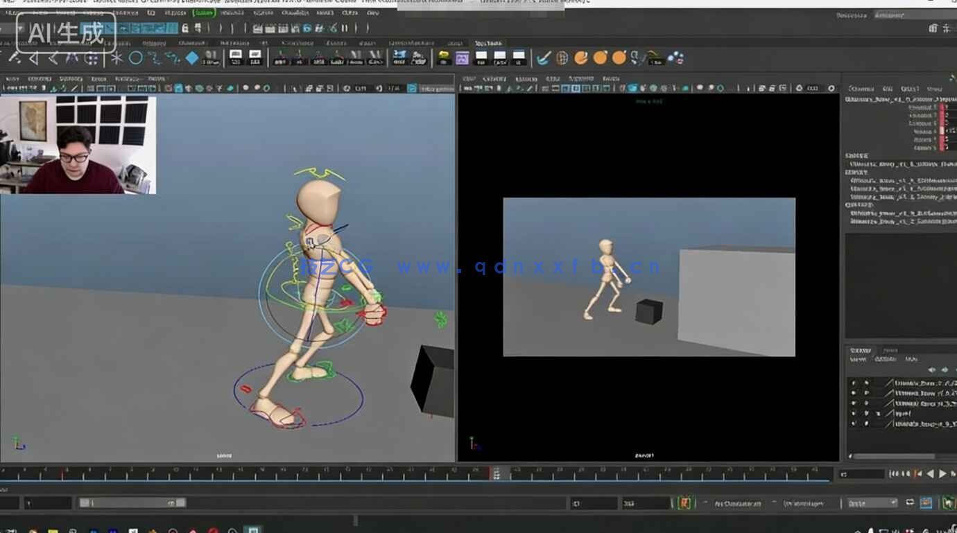 Maya角色骨骼3D动画从入门到精通视频教程(图8) Maya角色骨骼3D动画从入门到精通视频教程(图8)