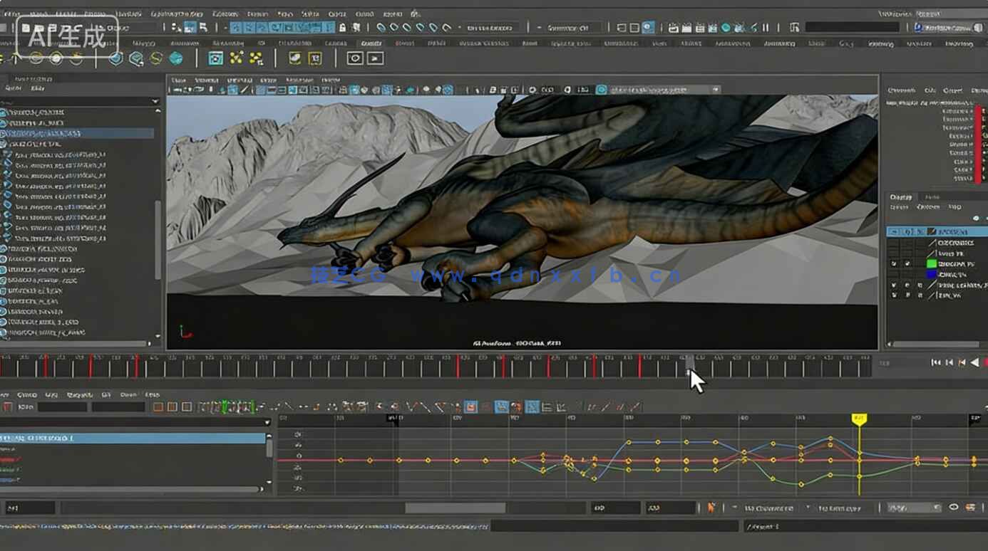 【中文字幕】Maya超级怪兽复杂战斗动画镜头制作视频教程(图2) 【中文字幕】Maya超级怪兽复杂战斗动画镜头制作视频教程(图2)