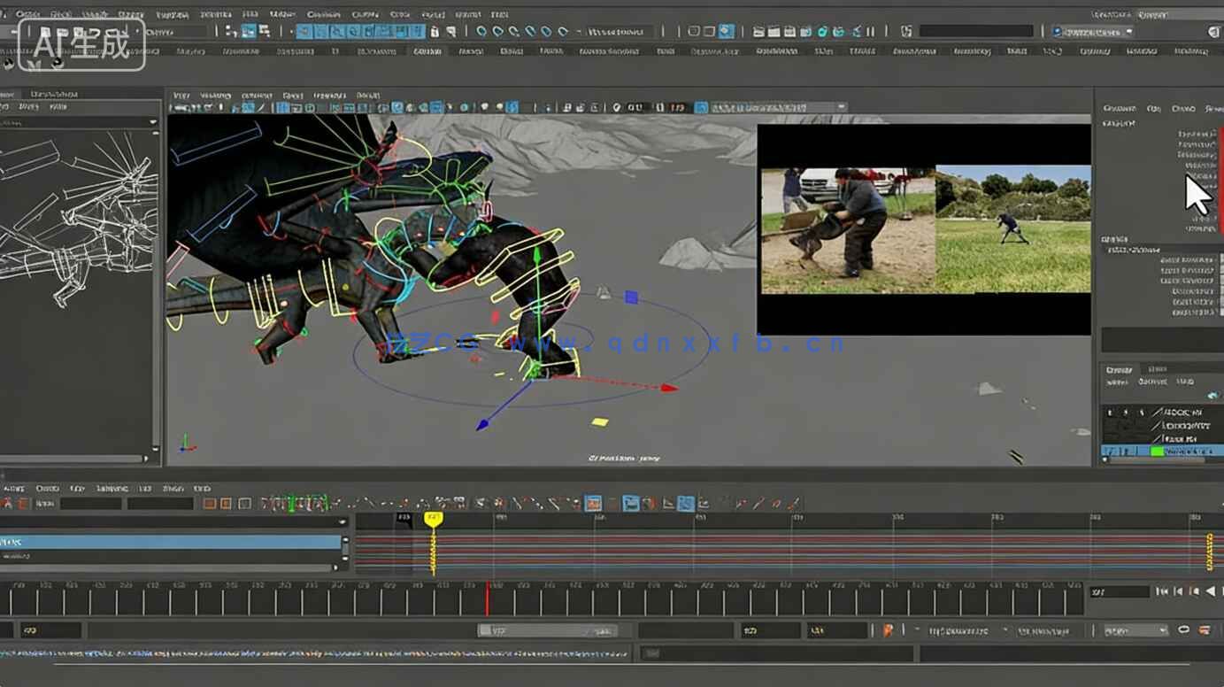 【中文字幕】Maya超级怪兽复杂战斗动画镜头制作视频教程(图6) 【中文字幕】Maya超级怪兽复杂战斗动画镜头制作视频教程(图6)