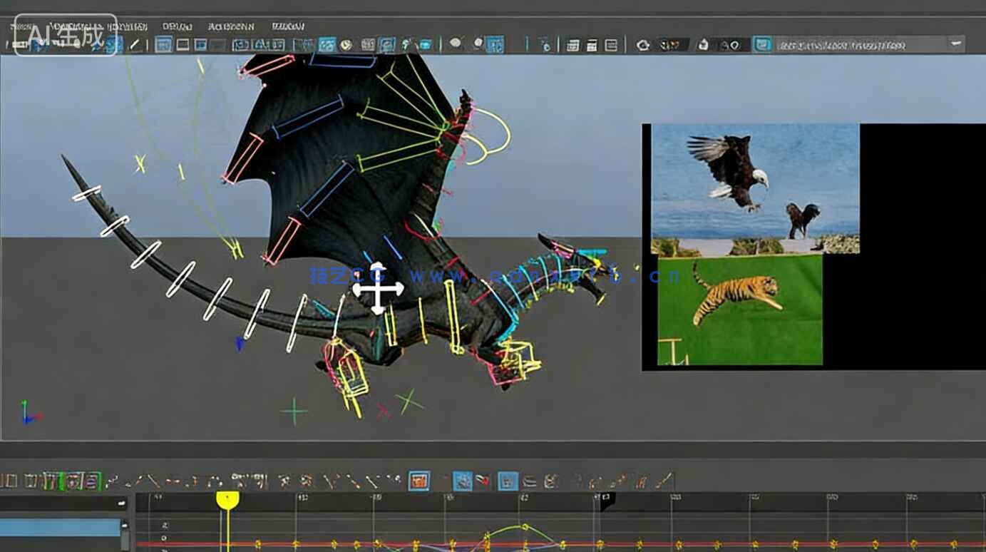【中文字幕】Maya超级怪兽复杂战斗动画镜头制作视频教程(图5) 【中文字幕】Maya超级怪兽复杂战斗动画镜头制作视频教程(图5)