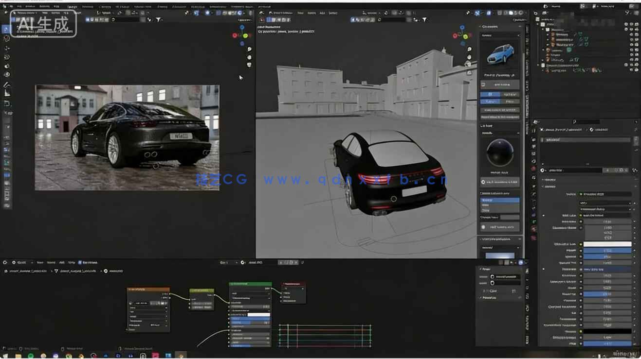【中文字幕】Blender三维渲染中灯光照明技术实战训练视频教程(图7) 【中文字幕】Blender三维渲染中灯光照明技术实战训练视频教程(图7)