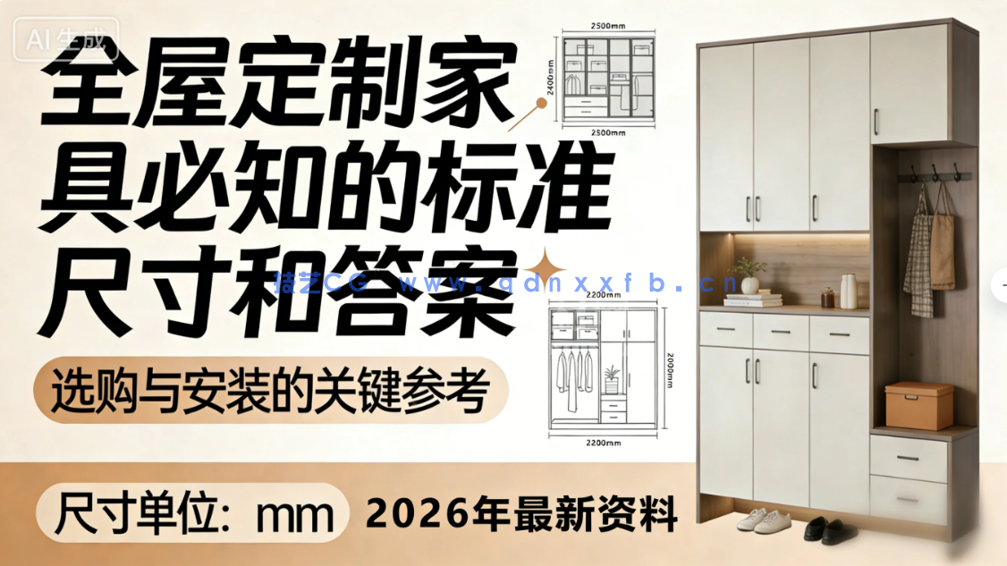 2026最新款全屋定制家具必知的标准尺寸和答案手册(图1) 2026最新款全屋定制家具必知的标准尺寸和答案手册(图1)