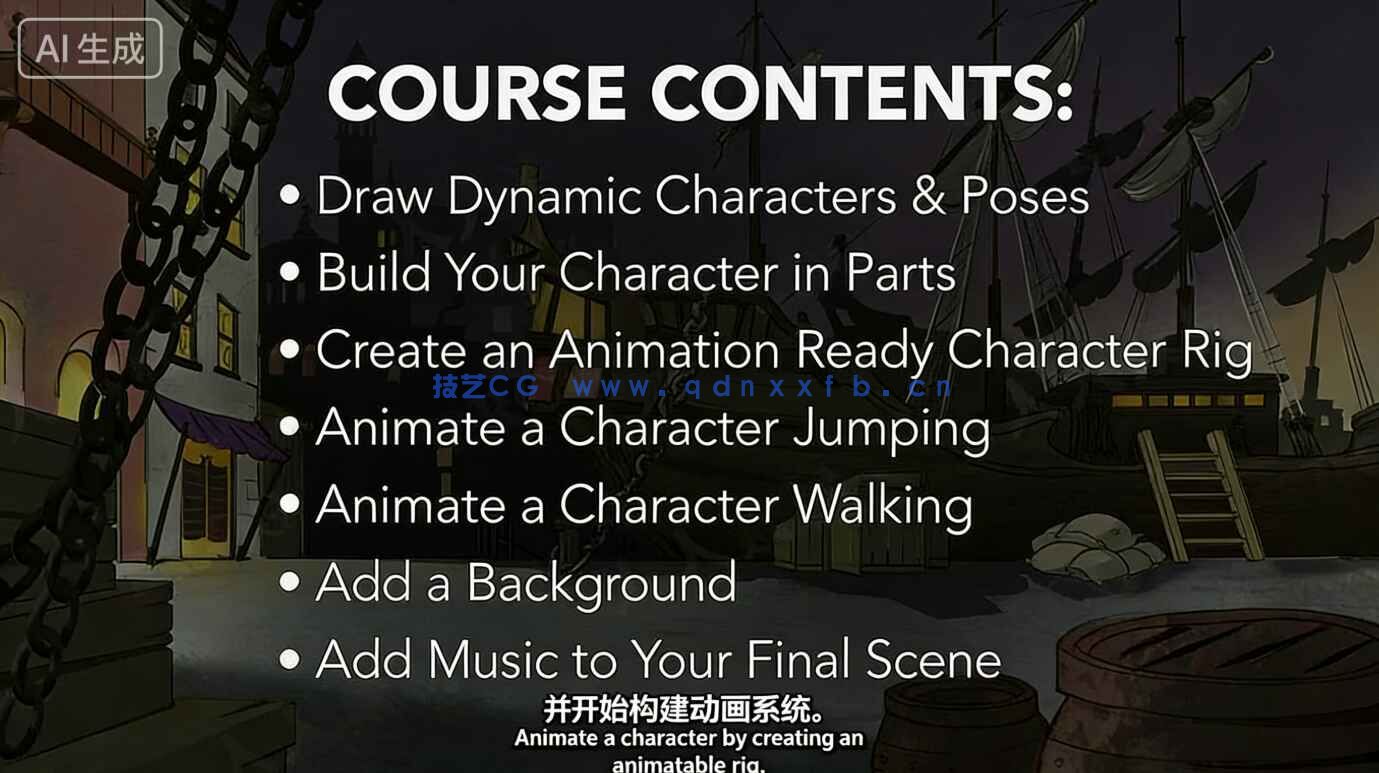【中文字幕】Adobe Animate 2D卡通角色行走动画进阶技术(图3) 【中文字幕】Adobe Animate 2D卡通角色行走动画进阶技术(图3)