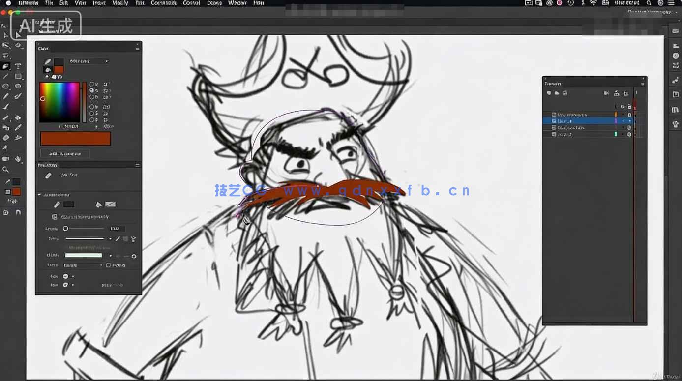 【中文字幕】Adobe Animate 2D卡通角色行走动画进阶技术(图4) 【中文字幕】Adobe Animate 2D卡通角色行走动画进阶技术(图4)