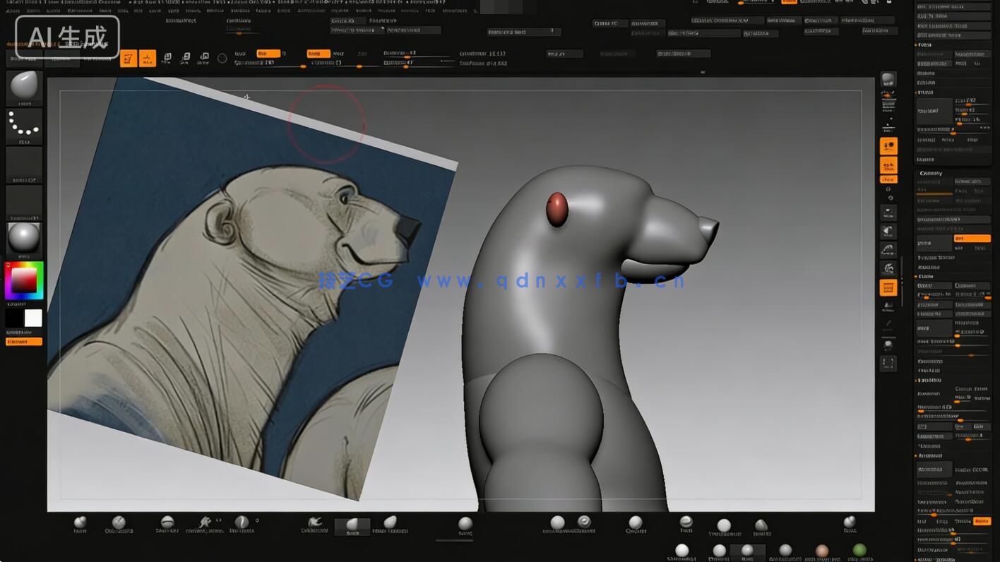 【中文字幕】ZBrush迪斯尼卡通熊角色雕刻大师级训练视频教程(图2) 【中文字幕】ZBrush迪斯尼卡通熊角色雕刻大师级训练视频教程(图2)