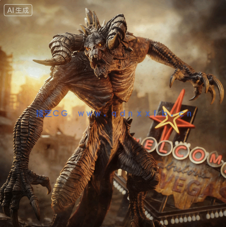 死亡爪Deathclaw《辐射》游戏角色雕刻手办3D打印模型(图1)