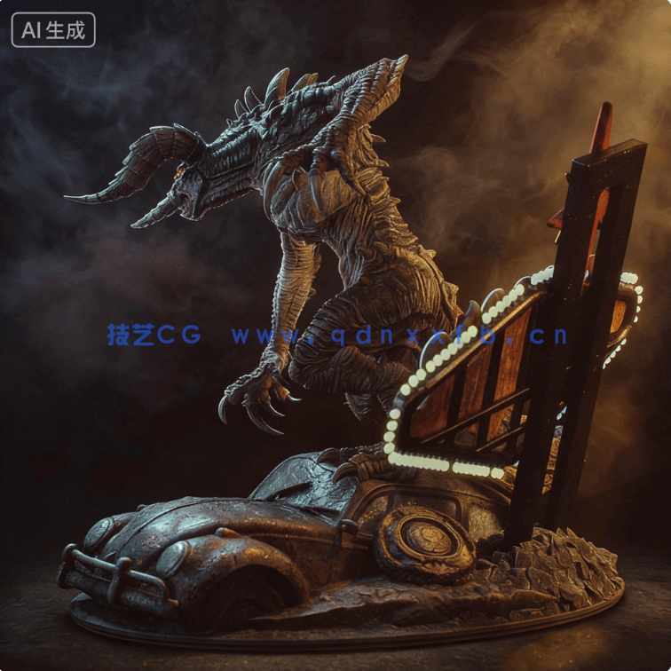 死亡爪Deathclaw《辐射》游戏角色雕刻手办3D打印模型(图5)