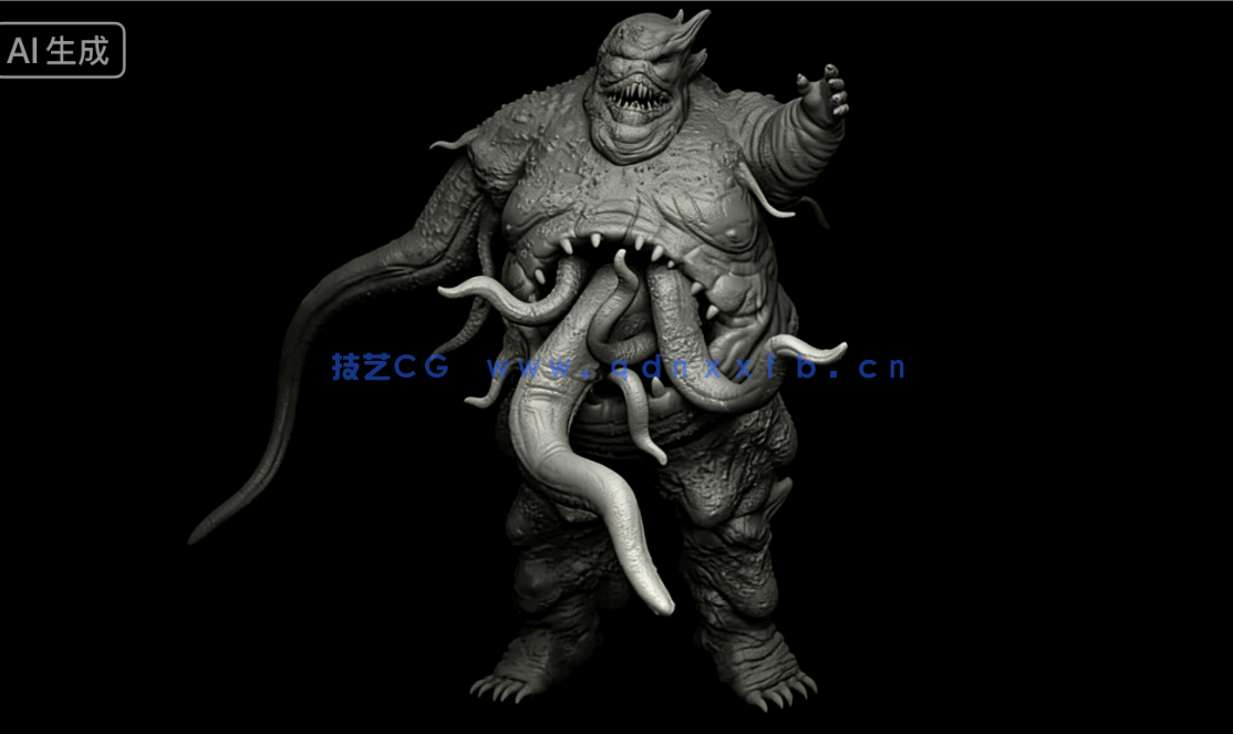 80款不死生物亡灵丧尸手工雕刻VDM笔刷ZBrush套件(图8)