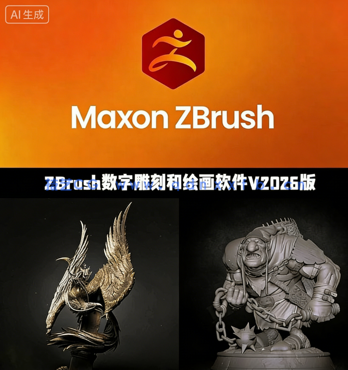 ZBrush数字雕刻软件V2026.1.2版(图1) ZBrush数字雕刻软件V2026.1.2版(图1)