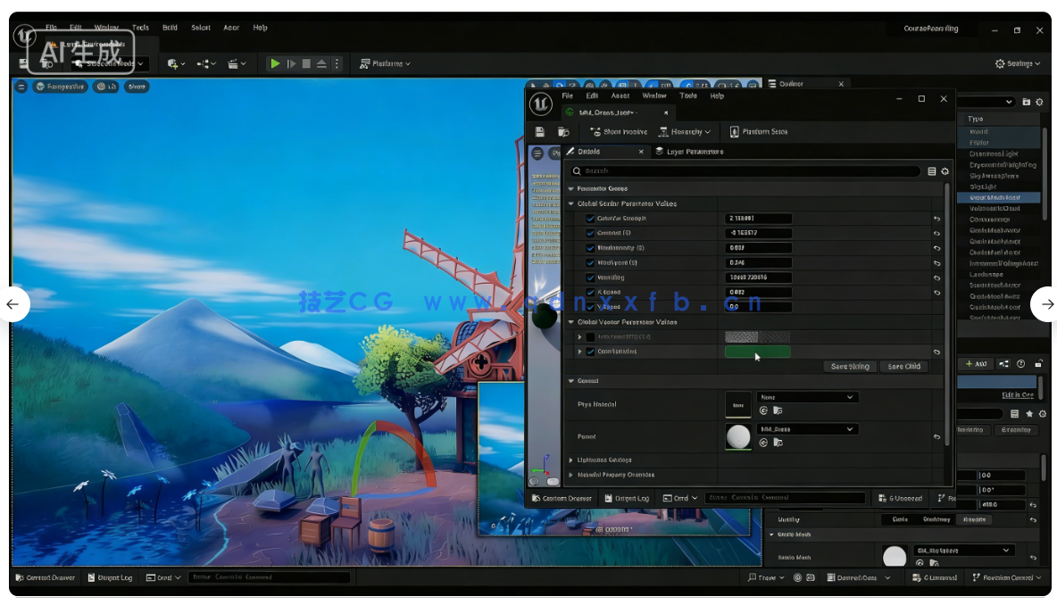 Blender与UE5塞尔达游戏场景完整制作流程视频教程(图2) Blender与UE5塞尔达游戏场景完整制作流程视频教程(图2)