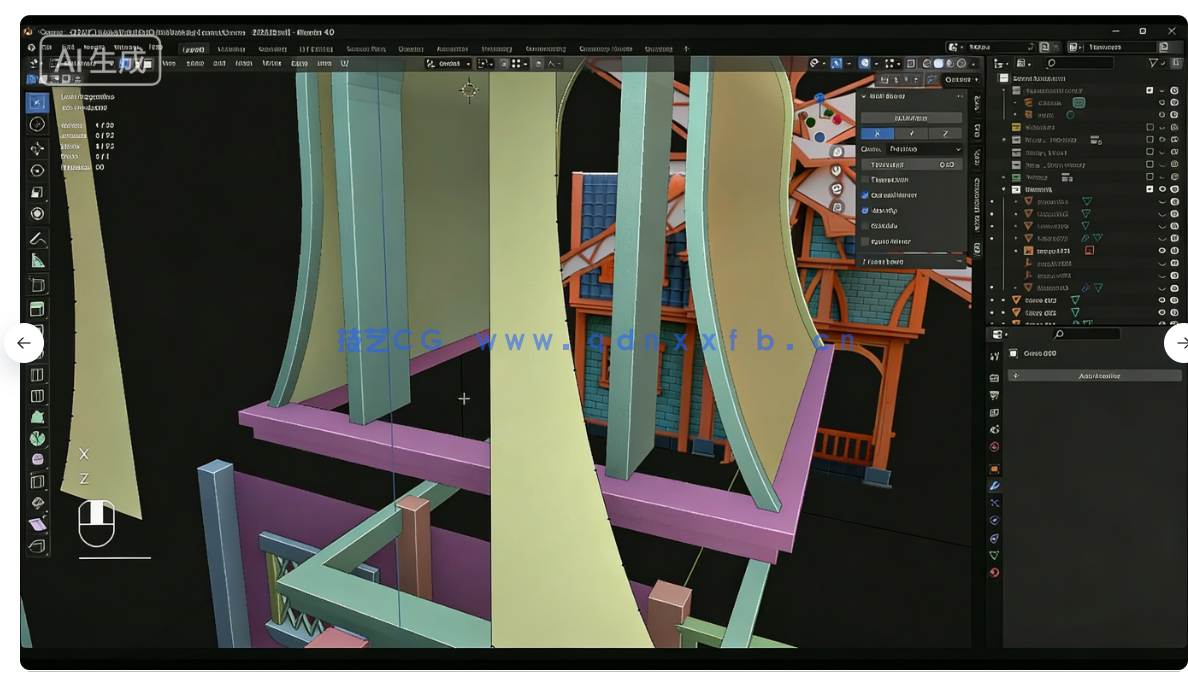Blender与UE5塞尔达游戏场景完整制作流程视频教程(图7) Blender与UE5塞尔达游戏场景完整制作流程视频教程(图7)