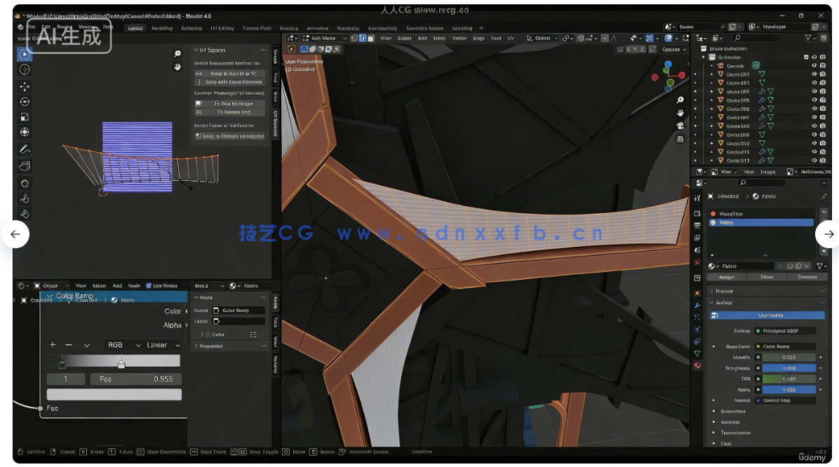 Blender与UE5塞尔达游戏场景完整制作流程视频教程(图15) Blender与UE5塞尔达游戏场景完整制作流程视频教程(图15)