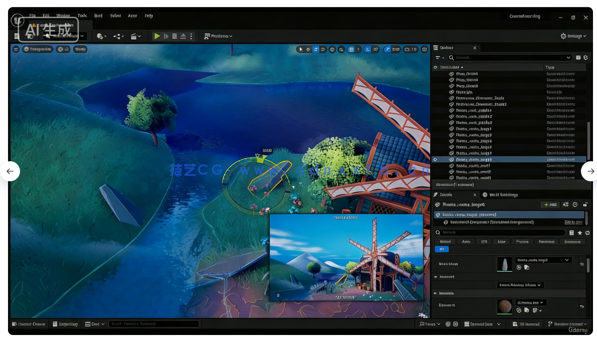 Blender与UE5塞尔达游戏场景完整制作流程视频教程(图18) Blender与UE5塞尔达游戏场景完整制作流程视频教程(图18)