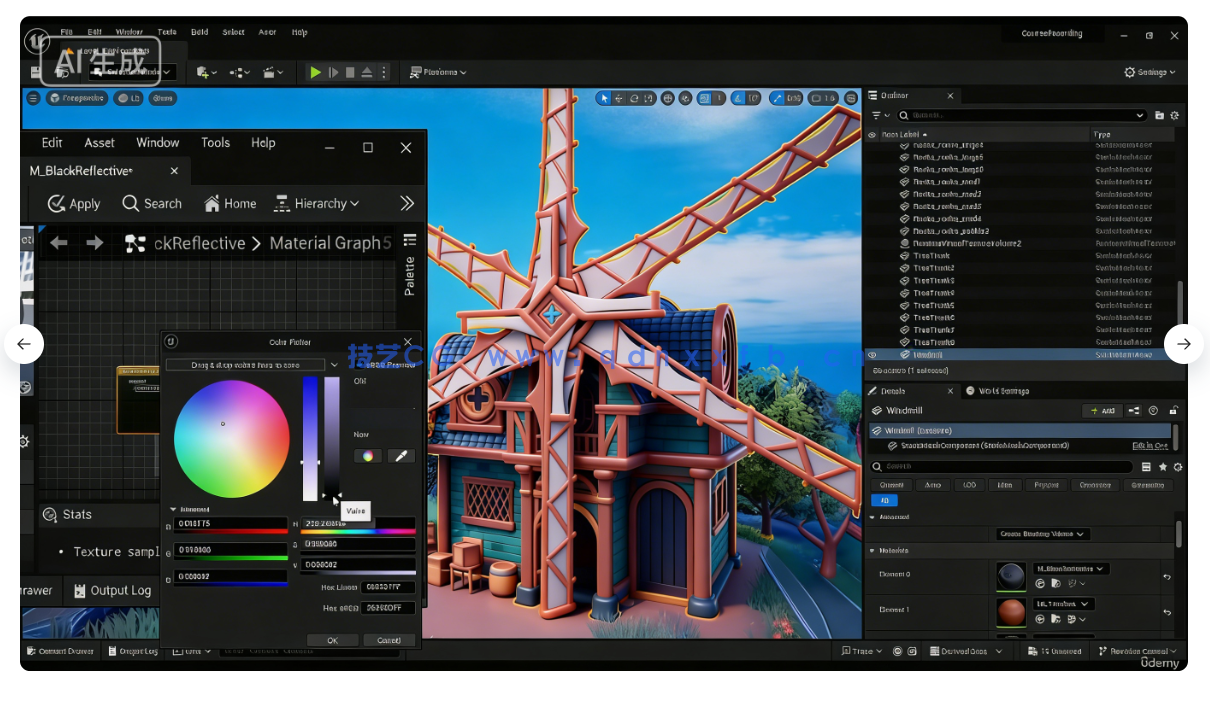 Blender与UE5塞尔达游戏场景完整制作流程视频教程(图19) Blender与UE5塞尔达游戏场景完整制作流程视频教程(图19)
