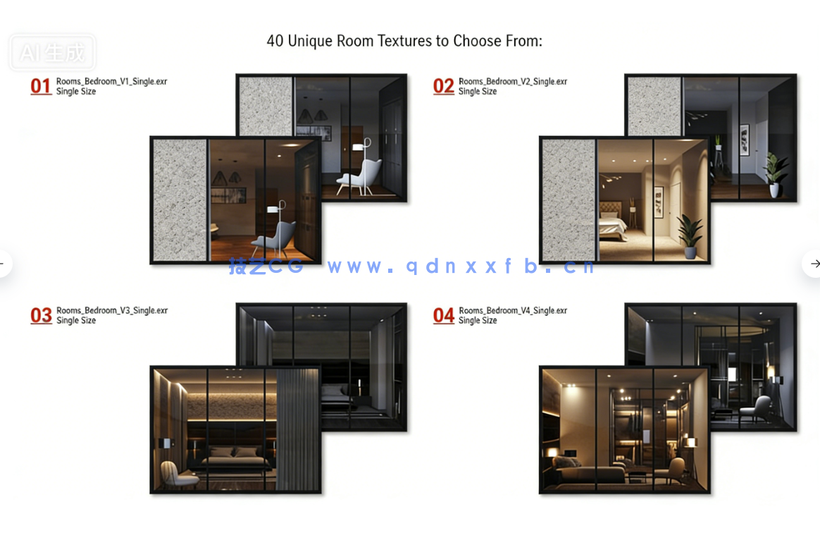 40个起居室空间场景室内设计3D模型(图2) 40个起居室空间场景室内设计3D模型(图2)