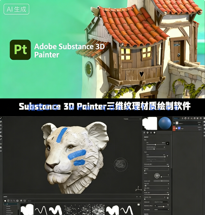 Substance 3D Painter三维纹理材质绘制软件V12.0.1版(图1) Substance 3D Painter三维纹理材质绘制软件V12.0.1版(图1)