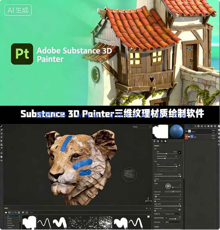 Substance 3D Painter三维纹理材质绘制软件V12.0.1版(图1) Substance 3D Painter三维纹理材质绘制软件V12.0.1版(图1)