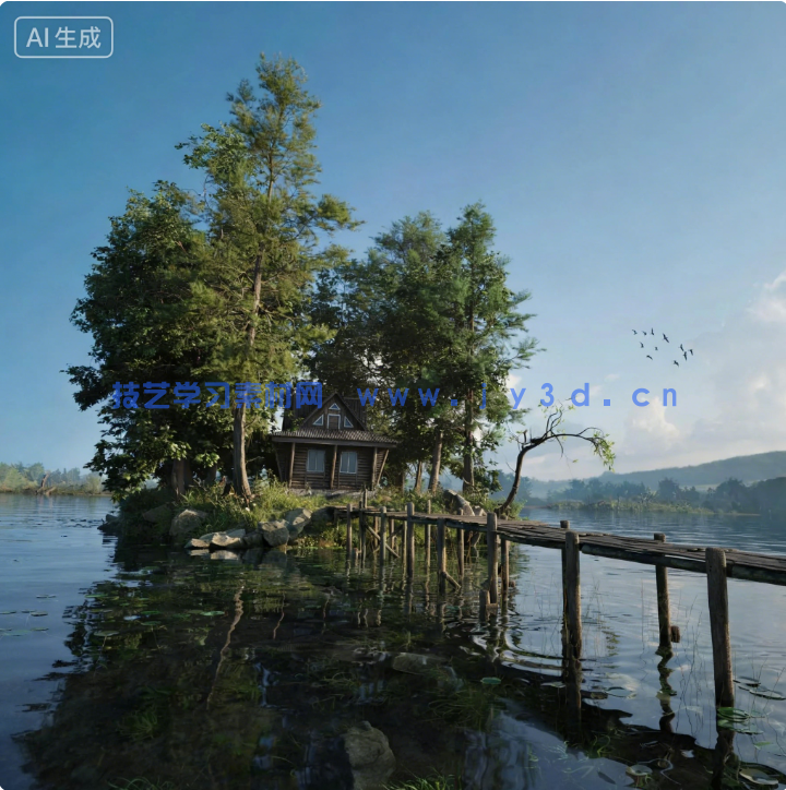 Blender渔人小屋户外景观场景模型(图1) Blender渔人小屋户外景观场景模型(图1)